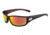 Bolle Python Sunglasses,Matte Smoke/Red Frame,TNS Fire Rectangle Lens 12125