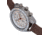 Elevon Chronograph Leather-Strap Watch, Brown/White, ELE127-6, Brown/White, One Size, ELE127-6
