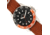 Elevon Dumont Leather-Band Watch, Silver/Brown, ELE108-2