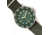 Elevon Dumont Leather-Band Watch, Silver/Green, ELE108-3