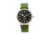 Elevon Northrop Leather-Band Watch, Green/Black, ELE110-3