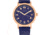 Elevon Felix Leather-Band Watch, Rose Gold/Blue, One Size, ELE109-4