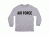 Fox Outdoor Long Sleeve Imprinted T-Shirt, Air Force - Heather Grey, Large, 64-641 L
