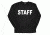 Fox Outdoor Long Sleeve Imprinted T-Shirt, Staff - Black - White Imprint, Large, 64-647 L