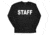 Fox Outdoor Long Sleeve Imprinted T-Shirt, Staff - Black - White Imprint, 4XL, 64-647 4XL