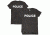 Fox Outdoor Two-Sided Imprinted T-Shirt - Men's, Large, Black/Police/White Imprint, 64-60 L