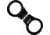 Fury Handcuffs Hinged with SS Construction, Matte Black SS Construction, Hinged, Meets Or Exceeds Military Specs, Black, 15949