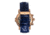 Heritor Automatic Legacy Leather-Band Watch w/Day/Date, Rose Gold/Blue - Mens, HERHR9705