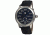 Heritor Bohr Mens Watch, Black Leather Band, Silver Bezel, Black Analog Dial, Blue Hand HERHR1002
