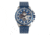Morphic M81 Series Chronograph Leather-Band Watch w/Date, Blue/Silver - Mens, MPH8102
