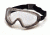 Pyramex Capstone Goggles and Face Shield - Gray frame, Clear Antifog Lens, EDEMO1