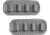 Savior Equipment Shotgun Shell Holder, 4 Slots, 2 Pack, SW Gray, MP-TNS-12G-QUAD-2P-GS