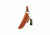 Tops Knives Leather Dangler-Style Sheath, w/Firesteel and Survival Whistle, Brown, Right Hand, SHL-BUSH-BRN