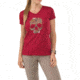 5.11 Tactical Women's Skull Caliber Logo T-shirt, Merlot - 31004AP557L