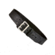 Aker Leather Model B03 2.25inch Half Leather Lined Sam Browne Belts, Chrome Buckle, 48 in, Basketweave, Black, B03-BW-48-CH