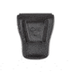 Aker Leather Model 501 Teardrop Shape Handcuff Case, Plain, Black Snap, Black Snap, Small, A501-BP-BK