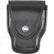 Aker Leather Model 508A ASP Handcuff Case, Small, Chrome Snap, Plain, Black, A508A-BP-CH