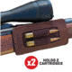 Allen Castle Rock Forend Leather Ammo Carrier, Brown, 8515