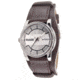 Axcent Retro Watch, Dark Brown Strap, Gray Face, Silver Hands X37001-636
