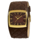 Axcent Flow Watch, Brown Strap, Brown Face, Gold Hands X70258-736