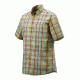 Beretta Mens Drip Dry Button-Down Short Sleeve Shirt,Green/Bordeaux,2XL LU52007517075GXXL