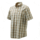 Beretta Mens Drip Dry Button-Down Short Sleeve Shirt,Orange/Light Blue,XL LU520075170432XL