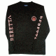 Beretta T-Shirt Double Logo Long Sleeve, Black, Extra Large TS7172940999XL