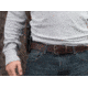Bigfoot Gun Belts Untamed Series 1.5in Wide Leather 14oz Gun Belt w/ Steel Core - Men's, 34in, Brown, Stainless Steel Buckle, GB14C-34-BR-SS
