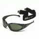 Body Specs BS Cups 2, Metallic Shiny Black Frame / Smoke-Green Lens