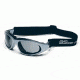 Body Specs BSG-2 Goggles, Silver Chrome Frame/Smoke-Green Lens, w/ Clear and Light Rust Extra Lens Sets
