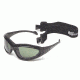 Body Specs Cups II Extreme Sport Goggle, Metallic Black Frame, Grey, Clear, Yellow Lens BSG-3-MATT-BLK-13
