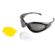 Body Specs BS Cups 2 Goggles, Metallic Bronze Frame w/Grey, Clear, Yellow Lens BS-CUPS-2