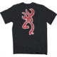Browning Bg Men's T-shirt W/buck Mark Logo Medium Black/red Bandana