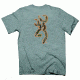 Mens Graphic RT Xtra Buckmark Short Sleeve T-Shirt, Athletic Heather