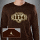 Brunton Brown Long Sleeve T Shirt 1894 Logo Large F Brls Lg