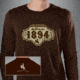 Brunton Brown Long Sleeve T Shirt 1894 Logo X Large F Brls Xl