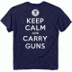 Buck Wear T-shirt Nra ''keep Calm'' Navy S-sleeve Large