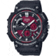 Casio Outdoor Analog Watch w/Chronograph, Date Window, Luminous Hands, WR to 100M w/Red Face - Mens, Black, One Size, MCW-200H-4AV