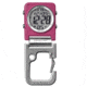 Dakota Watches Digiclip Square Watch,Pink Case w/Sandblasted Aluminum Carabiner 3090-9