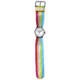 Dakota Watches Interchangeable Watch,  White Dial, 5 Nylon Straps 2704-6