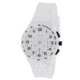 Dakota Watches Plastic Chrono, White Dial/Case/Soft PV Strap, NO 2082-7