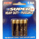 Dorcy AAA Mastercell Heavy Duty Batteries -4 Per Card 41-1504