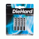 Dorcy Diehard Alkaline Batteries 4AAA Batteries Carded 41-1120