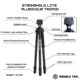 Double Tap Industries Stronghold Lite Aluminum Tripod w/Fixed Saddle Clamp, Black, 36mm, TRI-A-001F