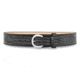 2-1/4&quot; Basketweave Leather River Belt with Nickel Buckle