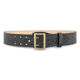 2-1/4" Basketweave Leather Sam Brown 2 Row Stitch Duty Belt with Gold Buckle