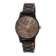 Earth Wood Tuckahoe Marble-Dial Bracelet Watch, Multicolor/Dark Brown ETHEW4802