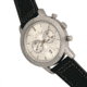 Elevon Langley Chronograph Leather-Band Watch W/ Date, Silver/Black, ELE103-1