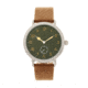 Elevon Northrop Leather-Band Watch, Camel/Green, ELE110-5