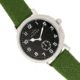 Elevon Northrop Leather-Band Watch, Green/Black, ELE110-3